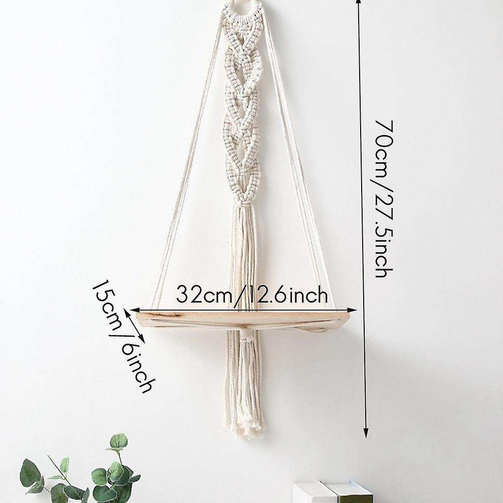 Macrame Hanging Shelves,wall Shelves Woven Hanger,for Small Plants