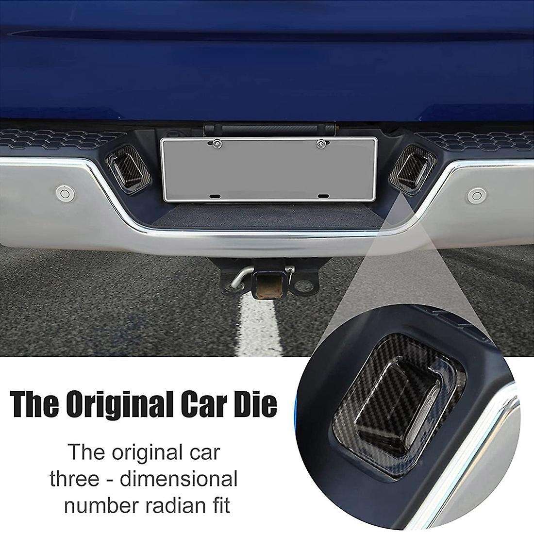 License Plate Light Trim for Dodge Ram 2010-2017, Abs Carbon Fiber