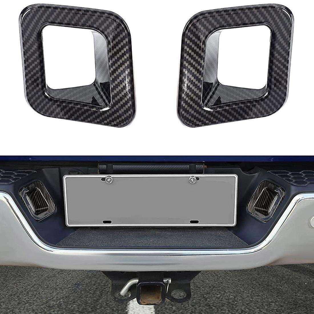 License Plate Light Trim for Dodge Ram 2010-2017, Abs Carbon Fiber