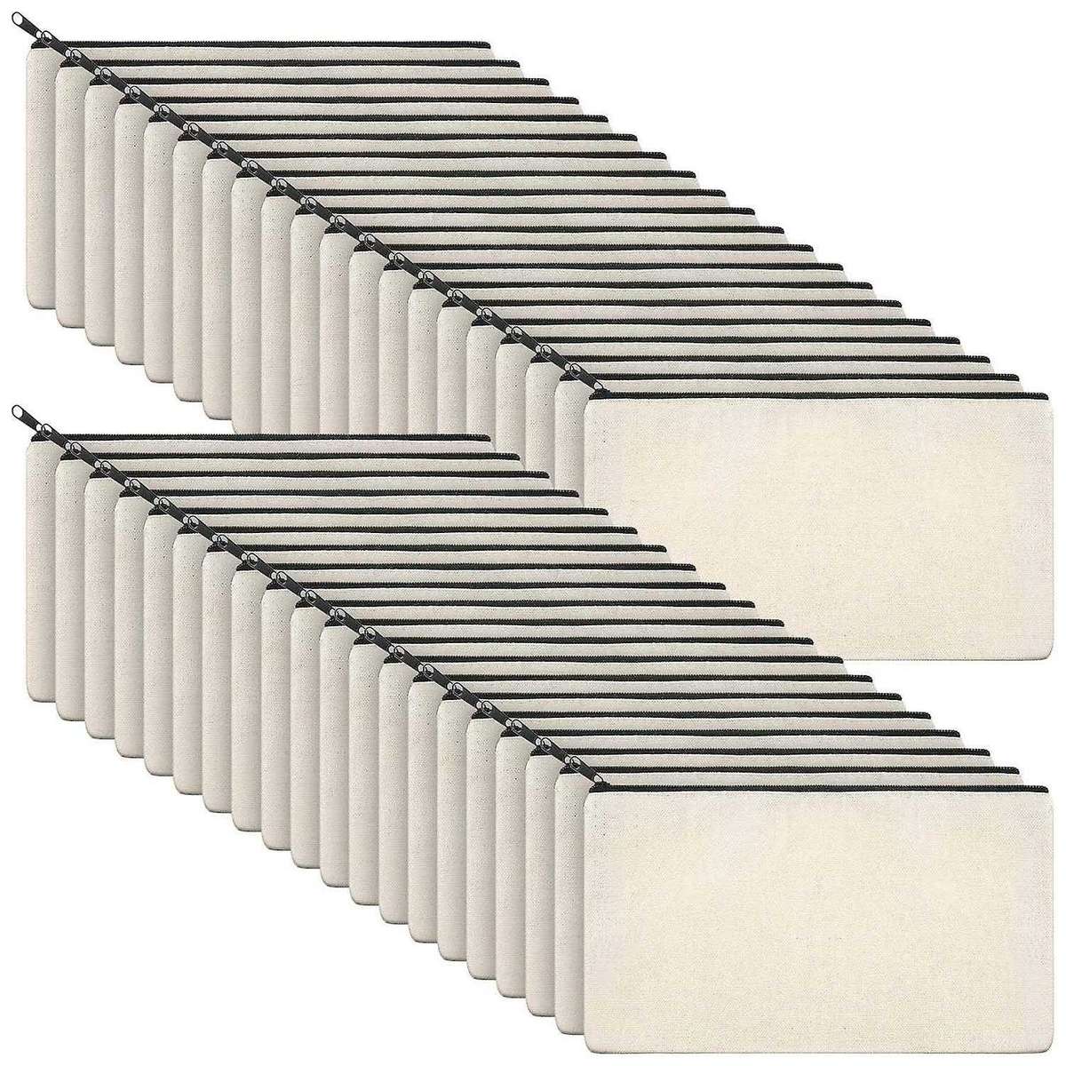 Canvas Zip Bags Canvas Pencil Pouch Canvas Makeup Bags Diy Craft Bags