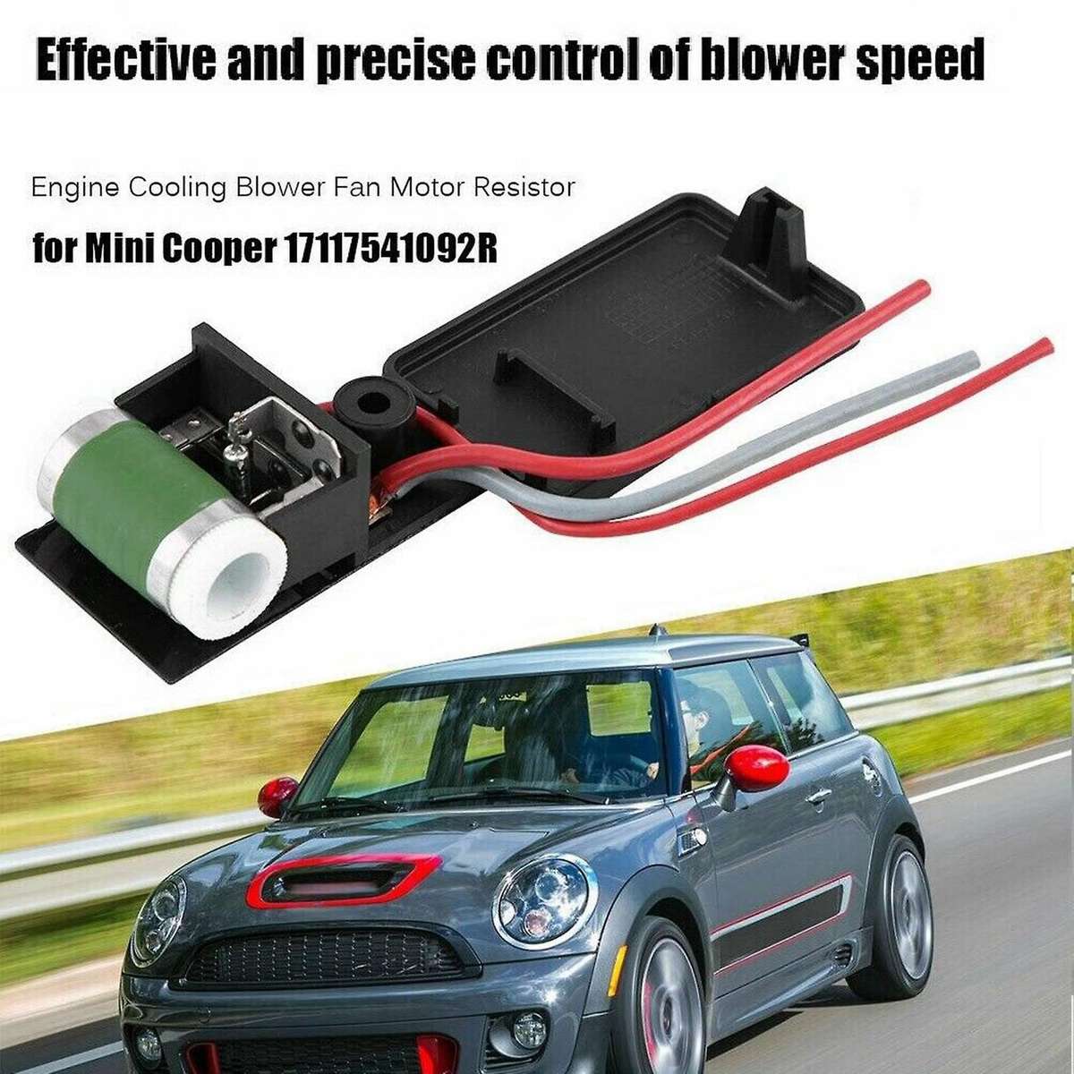 1pcs Car Engine Cooling Radiator Fan Motor Resistor for Mini Cooper