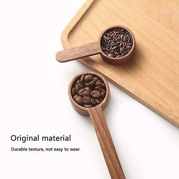 4 Pcs Wooden Short Handle Scoop,for Coffee Ground Beans Milk Powder