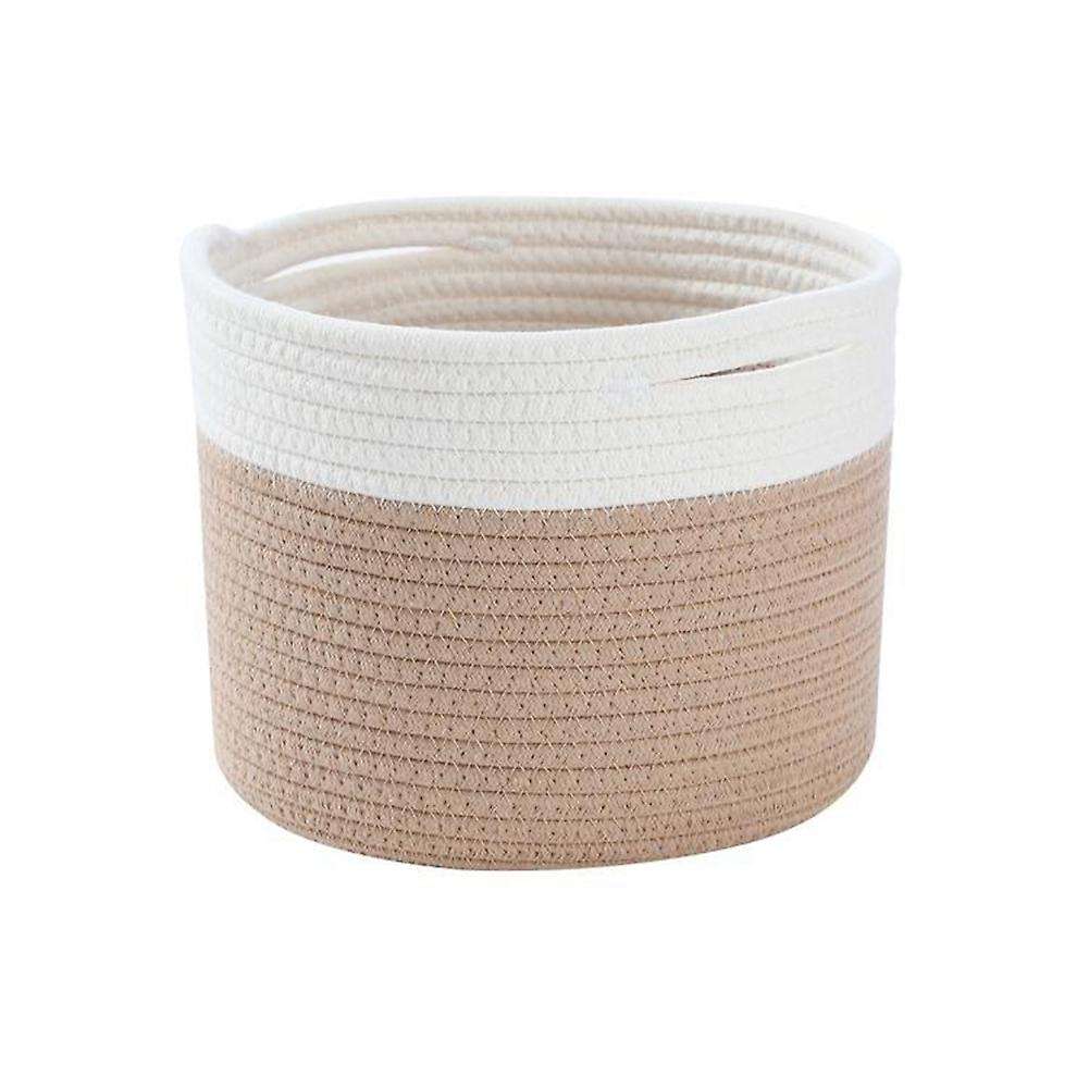 Cotton Rope Woven Storage Basket with Handles, for Kids Room, 2