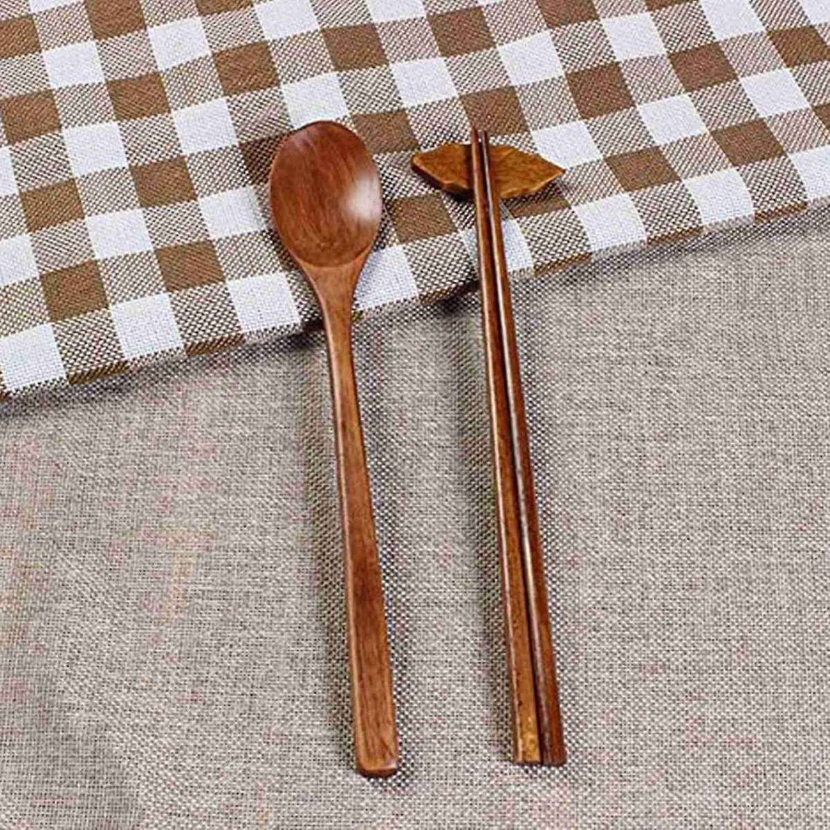 Handmade Jujube Tree Wooden 5 Set Of Spoons and Chopsticks