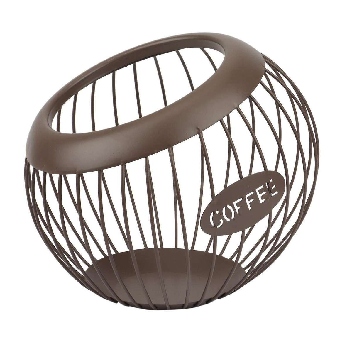 Shaped Melon and Fruit Basket Iron Coffee Capsule Storage Rack Basket