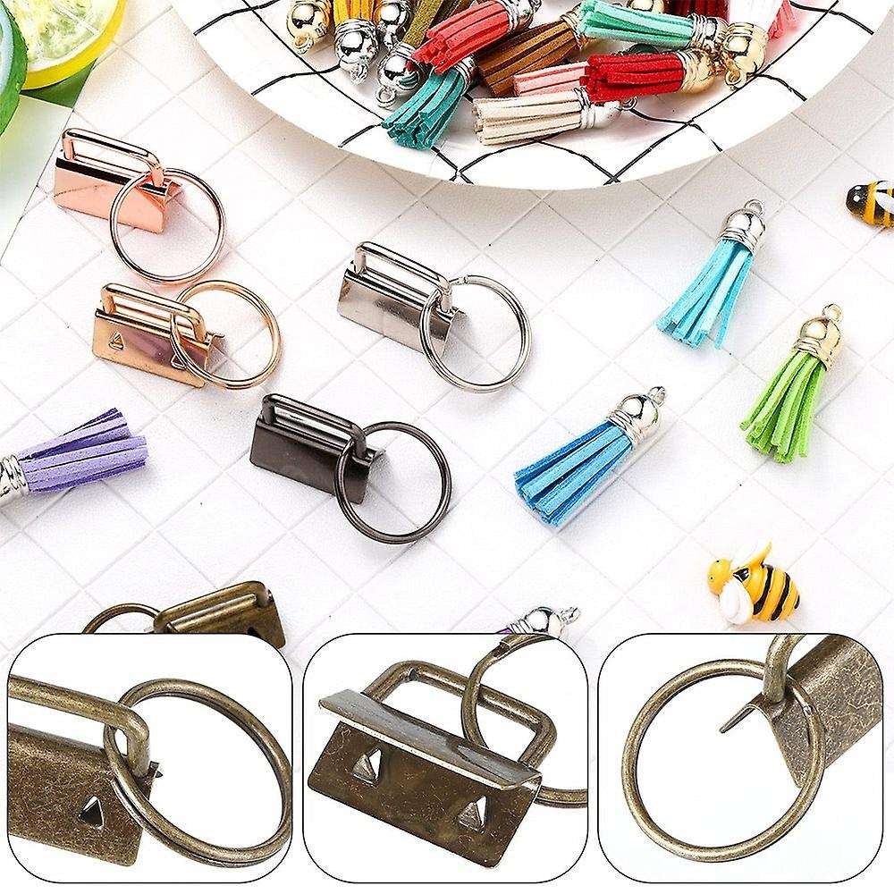 72 Pieces Key Fob Hardware Set,key Fob Hardware Wristlet with Keyring