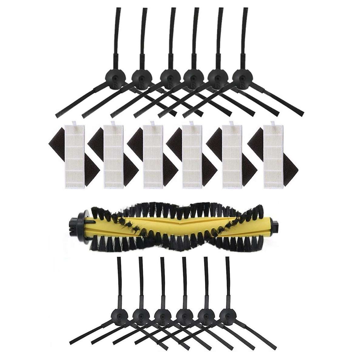 Side Brush (3 Right+3 Left) for Ilife A4 A6 Cleaning Brush Part