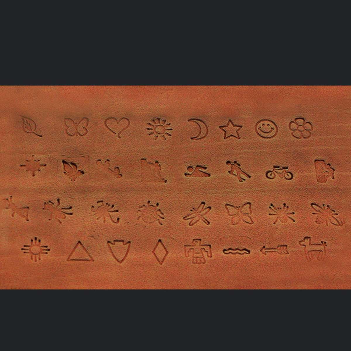 32pcs Leather Carving Insect Seal Indian Style Carving Tool