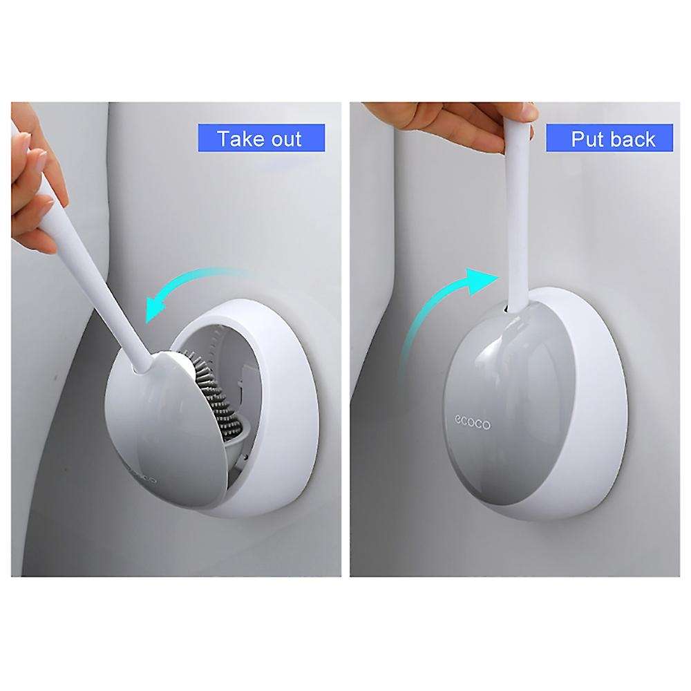Ecoco Toilet Brush and Holder Set Home Wall-mounted Cleaning Tools B
