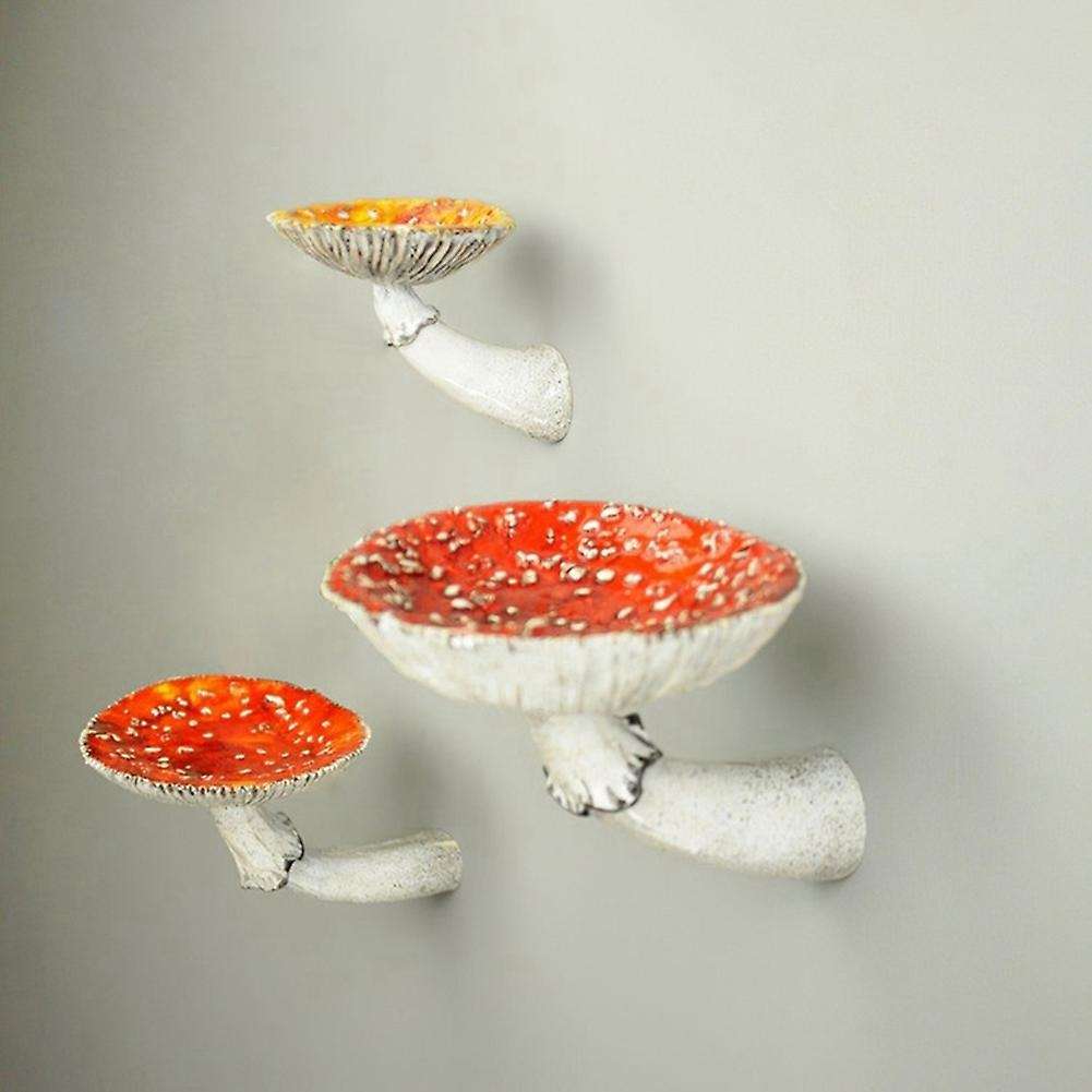 3pcs Mushroom Hanging Shelf for Bedroom, Living Room, Bathroom