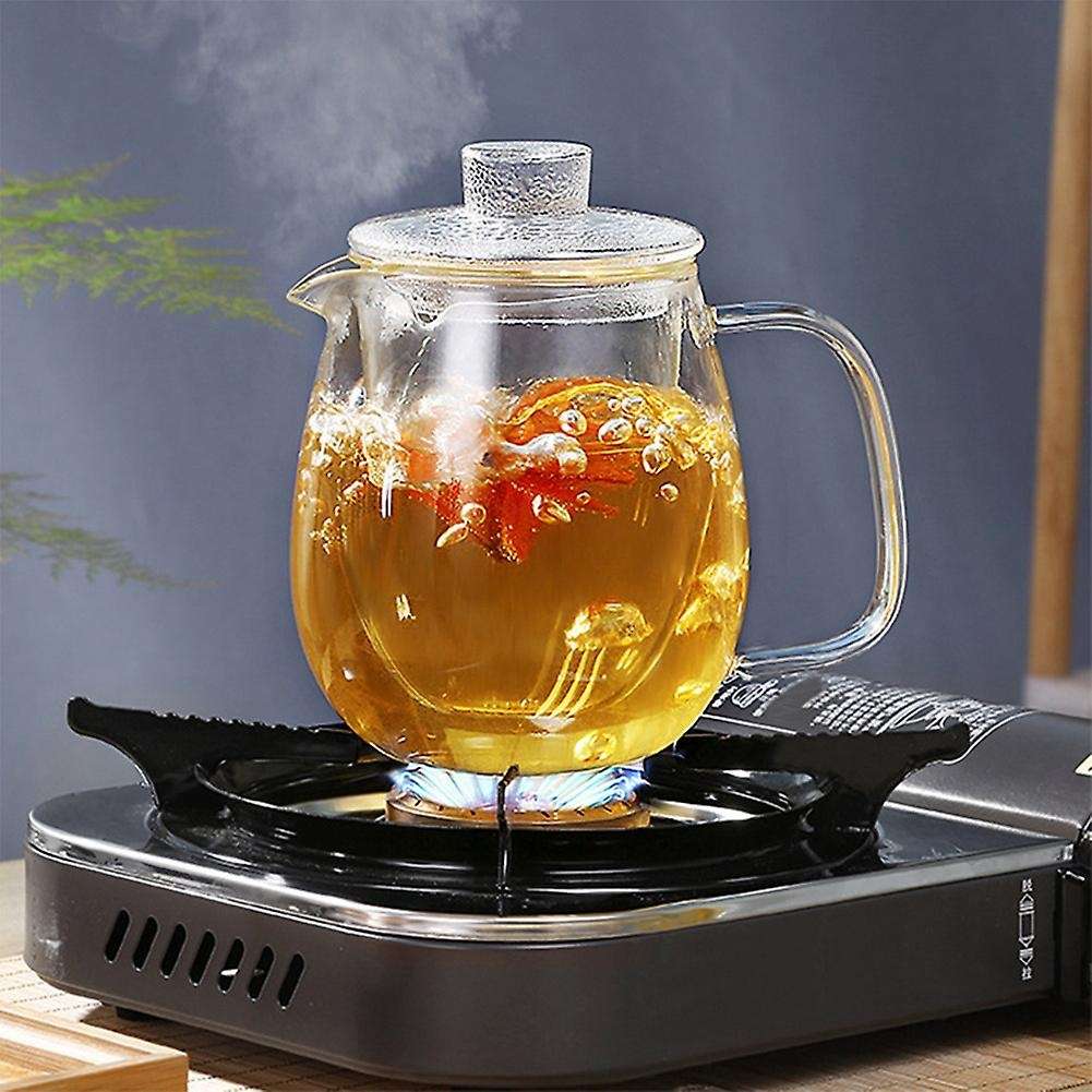 Glass Teapot for Stove Heat Resistant High Temperature Proof (600ml)