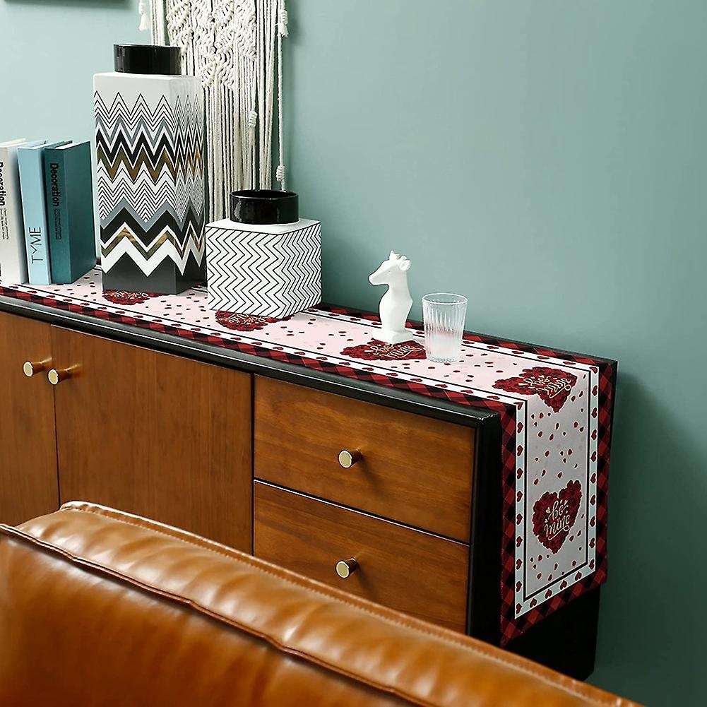 Valentines Day Table Runner 108 Inch Long,heart Table Runner Non-slip