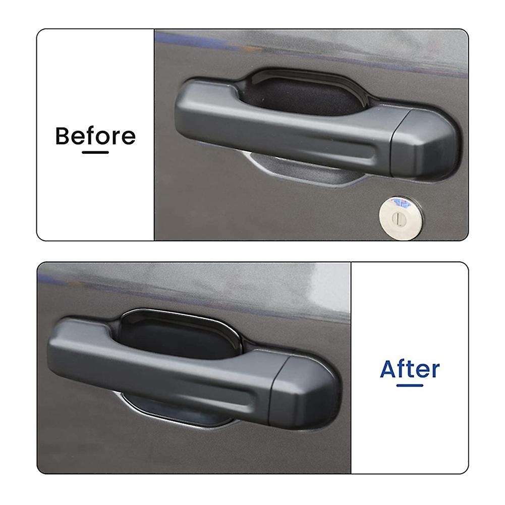 Exterior Door Handle Bowl Trims Accessories Black 5pcs