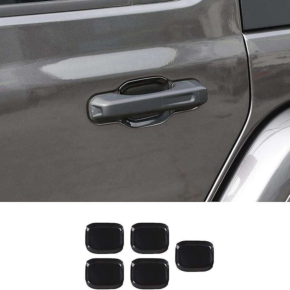 Exterior Door Handle Bowl Trims Accessories Black 5pcs