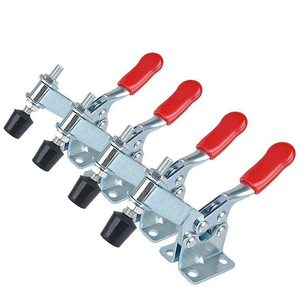 4pcs Hand Tool Toggle Clamp 201b Antislip Red Horizontal Clamp