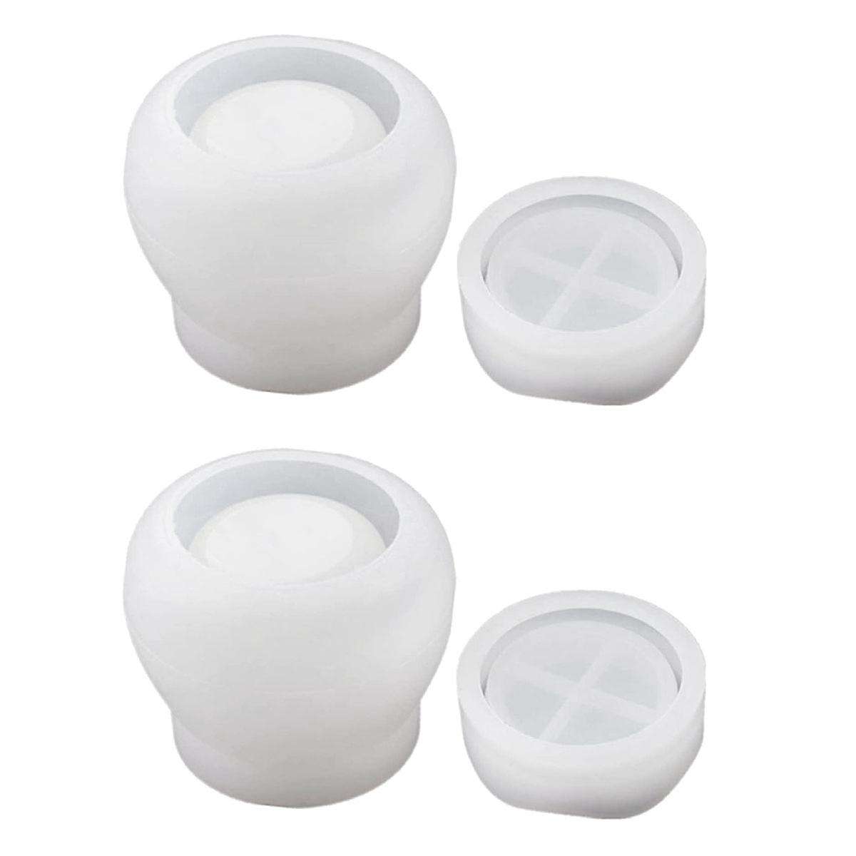 Jar Silicone Mold, Resin Jar Mold with Lid, for Diy Storage Bottle