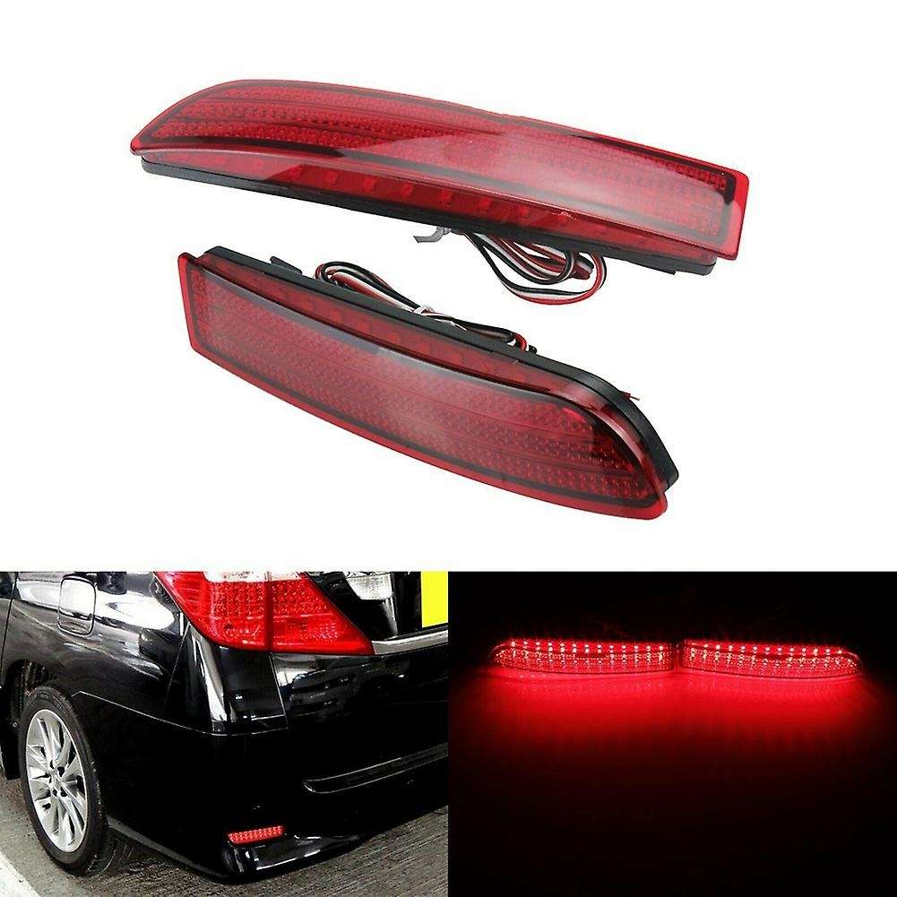 Pair Led Rear Bumper Reflector Light Tail Stop Signal Brake Fog Lamp