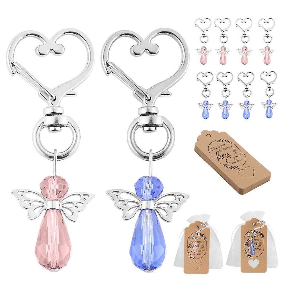 30 Pcs Angel Keychain Key Ring Guardian Angel Key Chain Key Holder