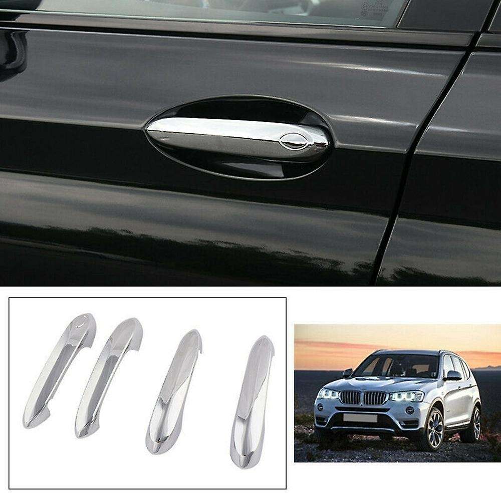 4pcs Car Chrome Exterior Door Handle Cover Sticker Trim For-bmw