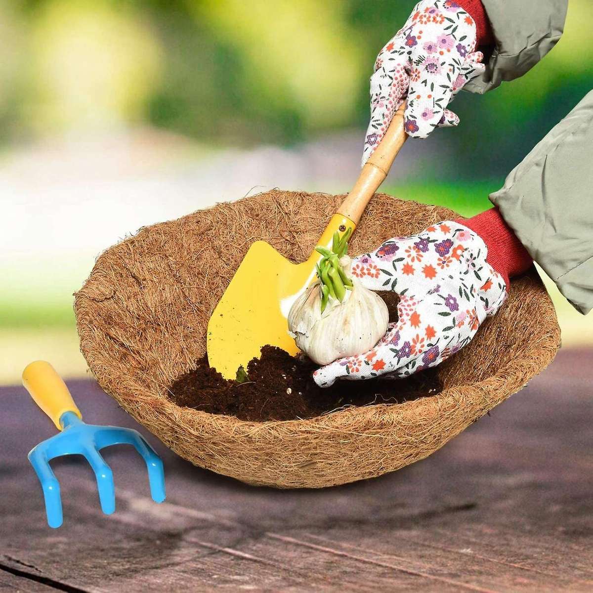 6pcs 10in Half Round Coco Coir Liner for Hanging Baskets Flower Pot