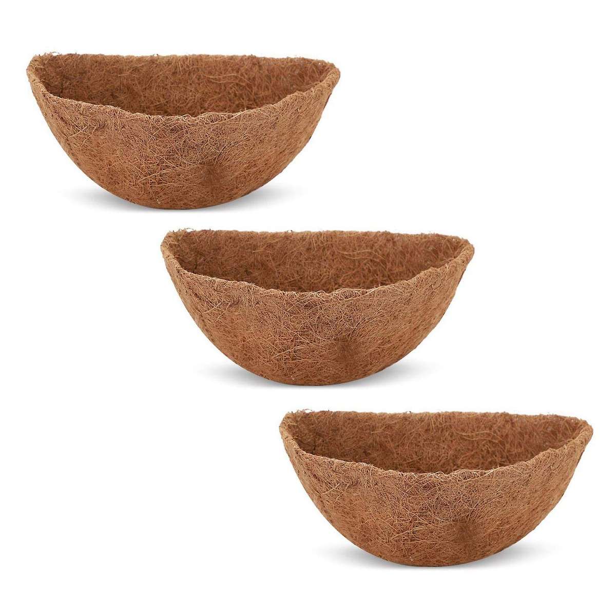 6pcs 10in Half Round Coco Coir Liner for Hanging Baskets Flower Pot