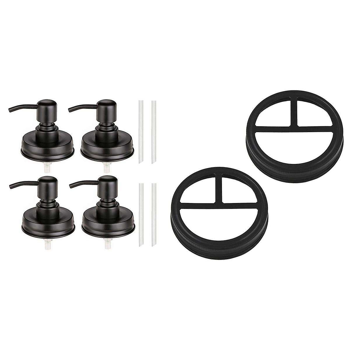 4-pack Mason Jar Soap Dispenser Lid for Regular Mouth Mason Jar