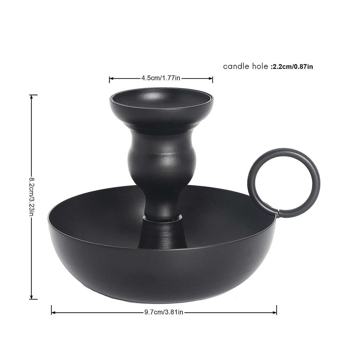 Taper Candle Holder Set Of 2,black Candlestick Holders