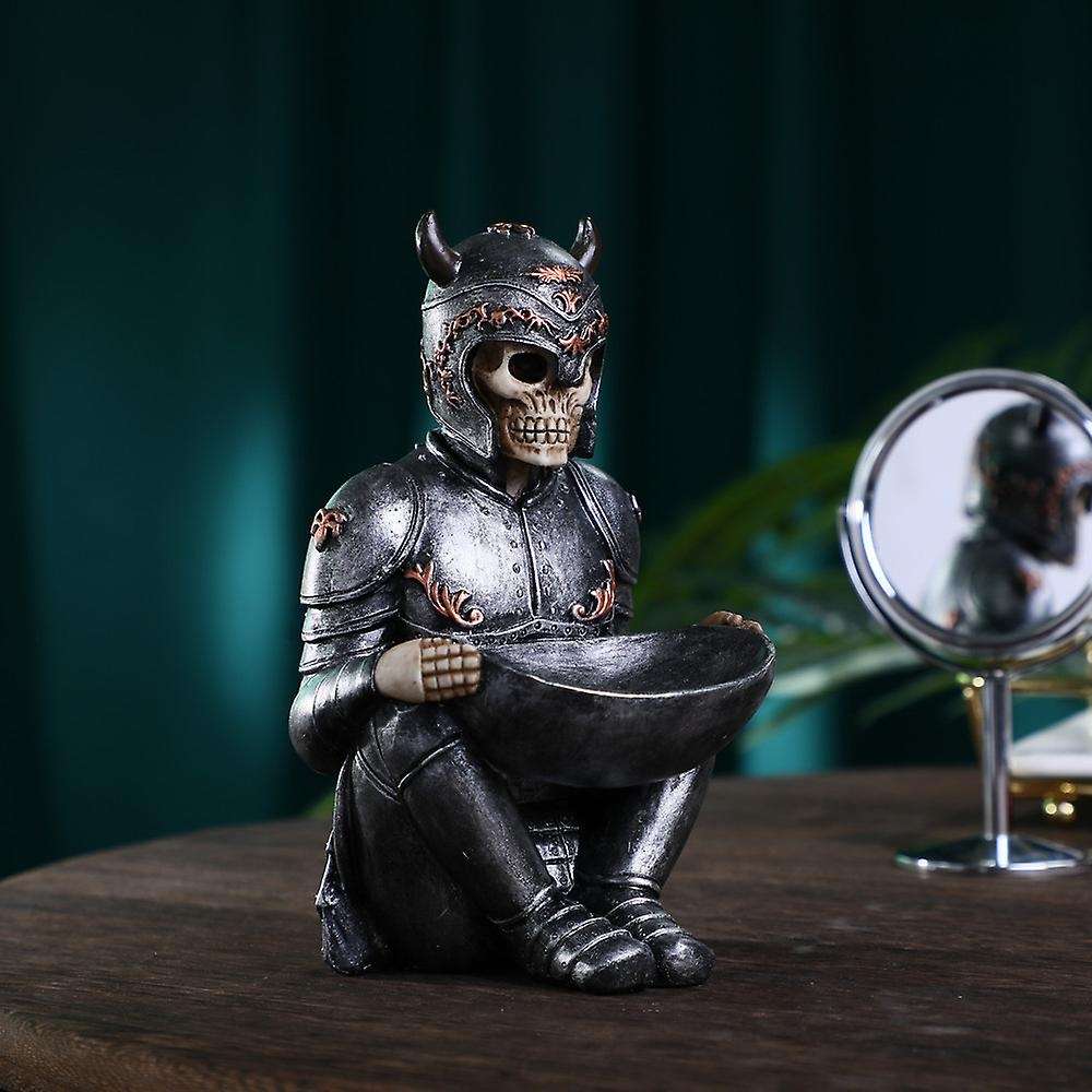 Resin Craft Skull Statue and Viking Helmet Skull Statue Decoration