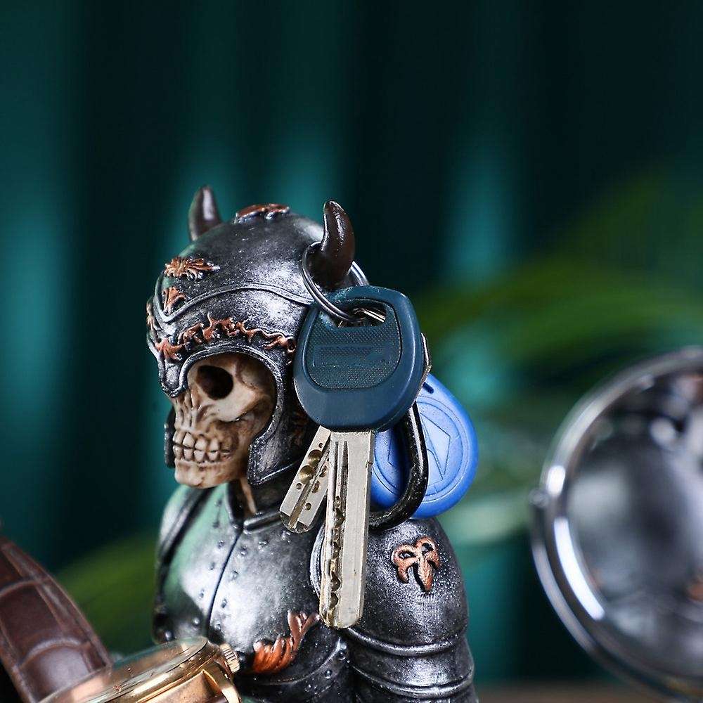 Resin Craft Skull Statue and Viking Helmet Skull Statue Decoration