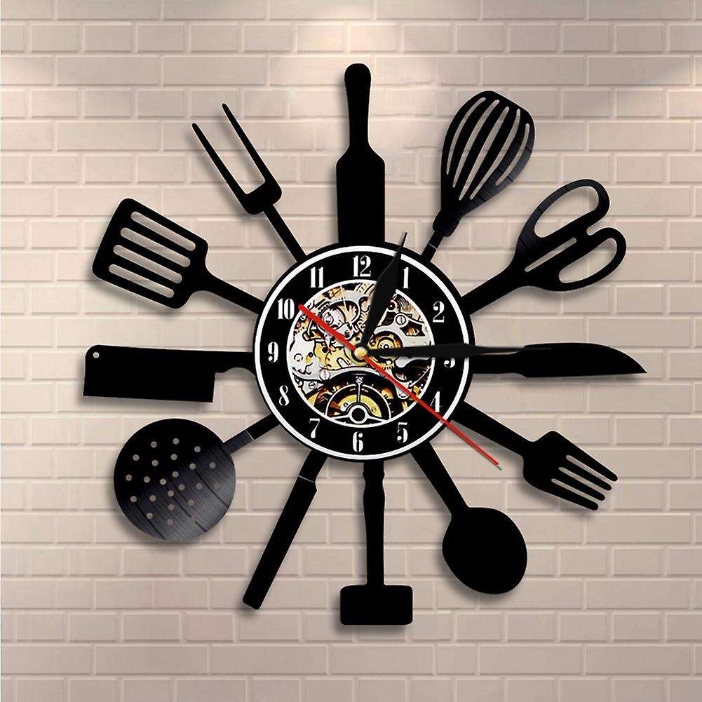 Vinyl Record Wall Modern Design Decorative Kitchen Hanging Clocks