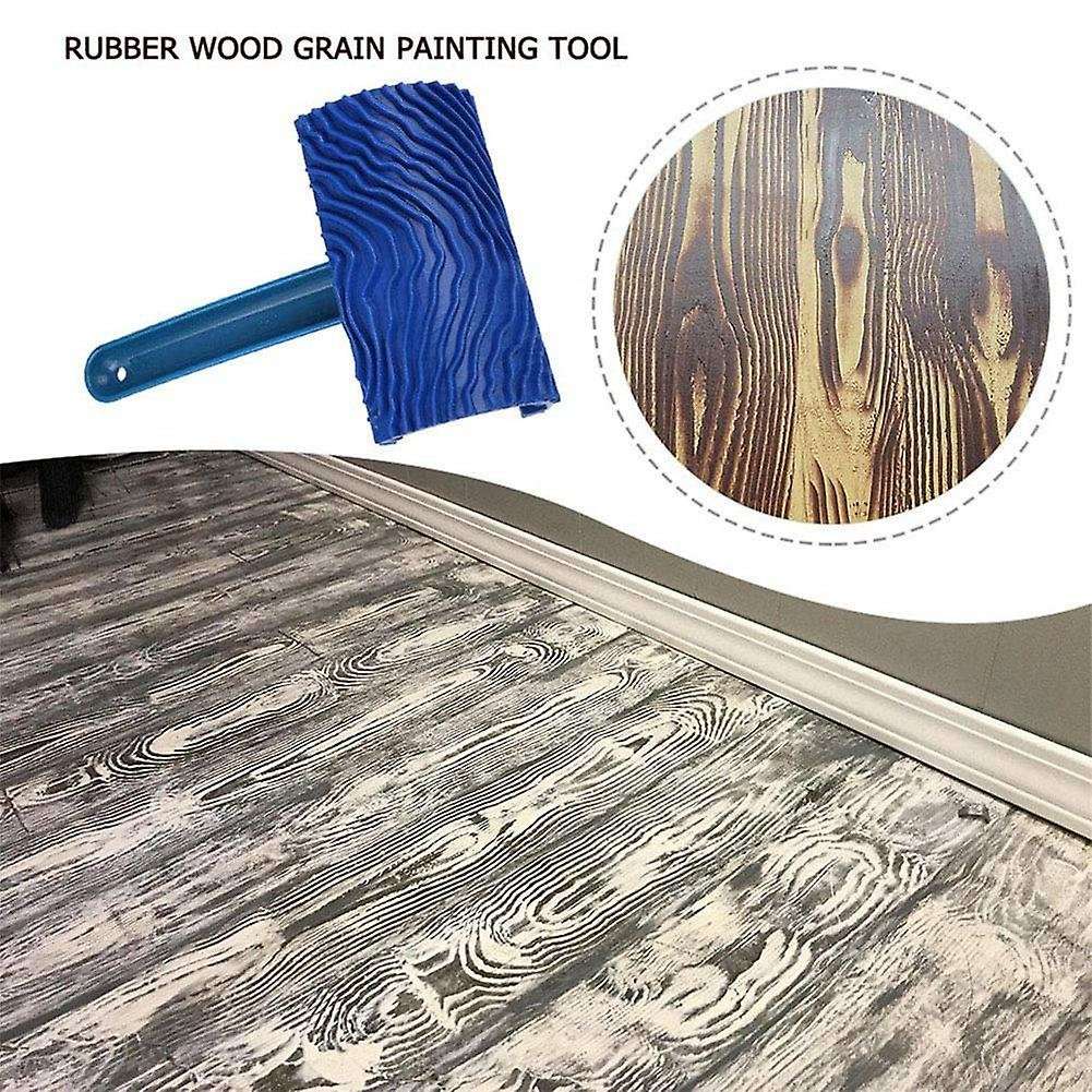 3pc Wood Graining Painting Tool Set for Wall Decoration 7 Inch Roller