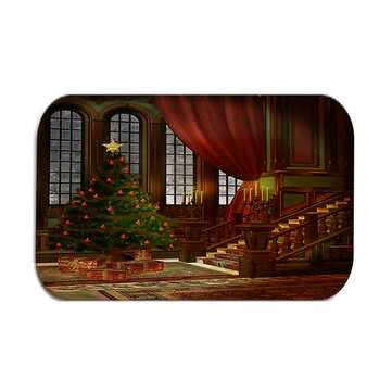 3D Bathroom Sets Christmas Trees Fireplace Shower Curtain Bath Mats Toilet Ru... (TYPE: BATHROOMMAT)