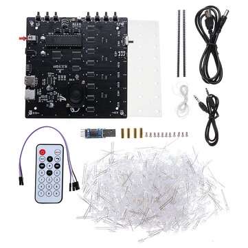 3D Light Cube Kit 8x8x8 Blue LED MP3 Music Spectrum DIY Electronic Kit