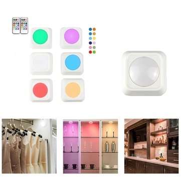 3pcs / 6pcs Colorful Remote Control Pat Night Light fo... (TYPE5: 3PCSLIGHTSWITH1PCREMOTECONTROLLER)