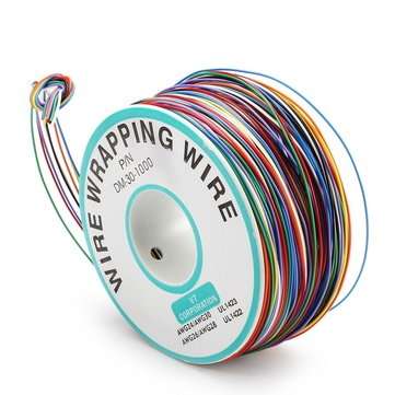 3pcs 0.55mm 8 Color Circuit Board Single-Core Tinned Copper Jumper Cable Dupont Wire