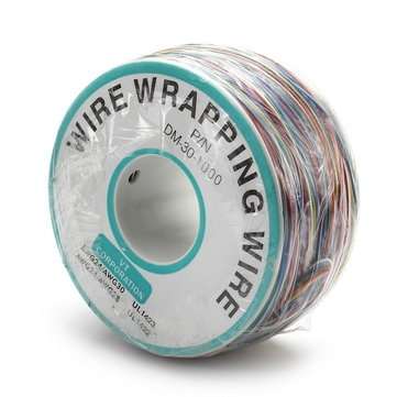 3pcs 0.55mm 8 Color Circuit Board Single-Core Tinned Copper Jumper Cable Dupont Wire