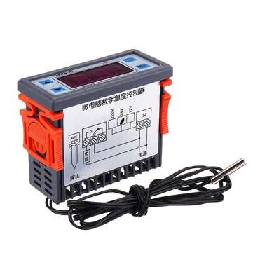 3pcs 12V XH-W2060 Embedded Digital Thermostat Cabinet Freezer Cold Storage Thermostat Temperature Co