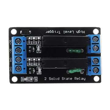 3pcs 2 Channel 12V Relay Module Solid State High Level Trigger 240V2A Geekcreit for Arduino - produc