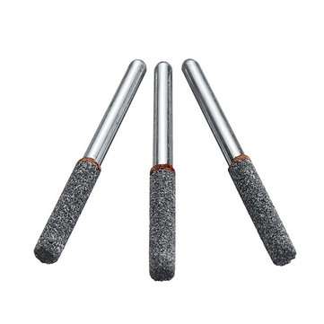 3pcs Grinding Head Stone Set Diamond Chainsaw Sharpener Burr File Stone Mini Grinder