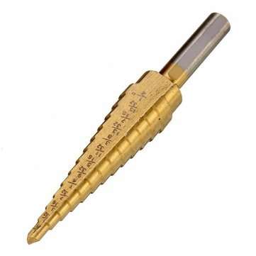 3pcs HSS Titanium Coated Step Drill Bit 1/8 to 3/4 Inch Hole Cutter