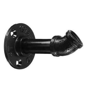 4 Inch Industrial Retro Iron Pipe Wall Hook Towel Rack Hangers Shelf Coat with Screws