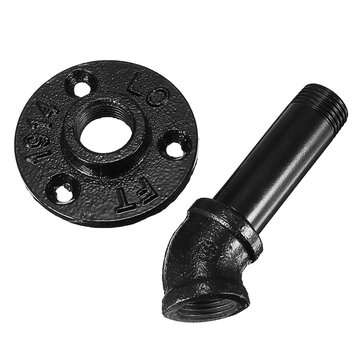 4 Inch Industrial Retro Iron Pipe Wall Hook Towel Rack Hangers Shelf Coat with Screws