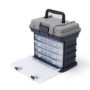 4 Layers Handheld Storage Case High Strength Accessories Tackle Tool Box