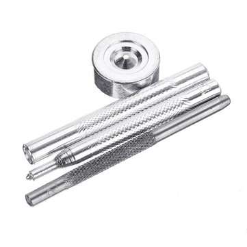 4 Pcs Metal Leather Craft Tools Snap Rivet Fastener Buttons Installation Tool Kit Hand Punch Tool Se