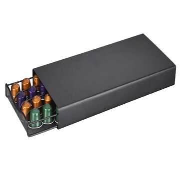 40PCS Coffee Capsules Storage Holder Drawer Iron Coffee Capsules Space Saving Organizer For Nespress