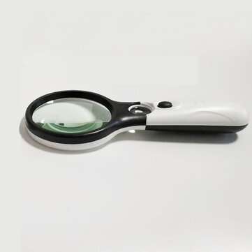45X Handheld Magnifying Glass with 3 LED Light Magnifier Jewelry Loupe Lens