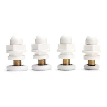 4pc  Partiality Shower Bath Door Rollers Runners Wheels Pulleys (SIZE: 19MM)
