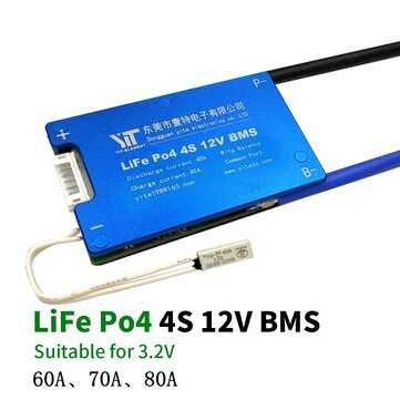 4S 12V LiFe Po4 Battery 3.2V Power Protection Board 60A 70A 80A with Temperature P... (CURRENT: 70A)