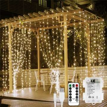 5/10/20M LED Curtain Lights 8 Lighting Modes Multicolor Window C... (LENGTH: 20M | LIGHT COLOR: RGB)