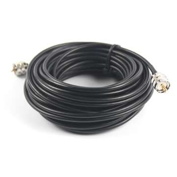 50 Ft RG58 Coax Coaxial UHF PL-259 Connectors Amateur Ham CB Radio Antenna Cable